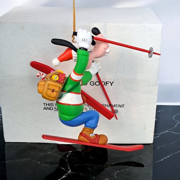 Grolier Collectible Ornament, Disney Goofy Skiing W/ Box Vintage - Picture 1 of 9